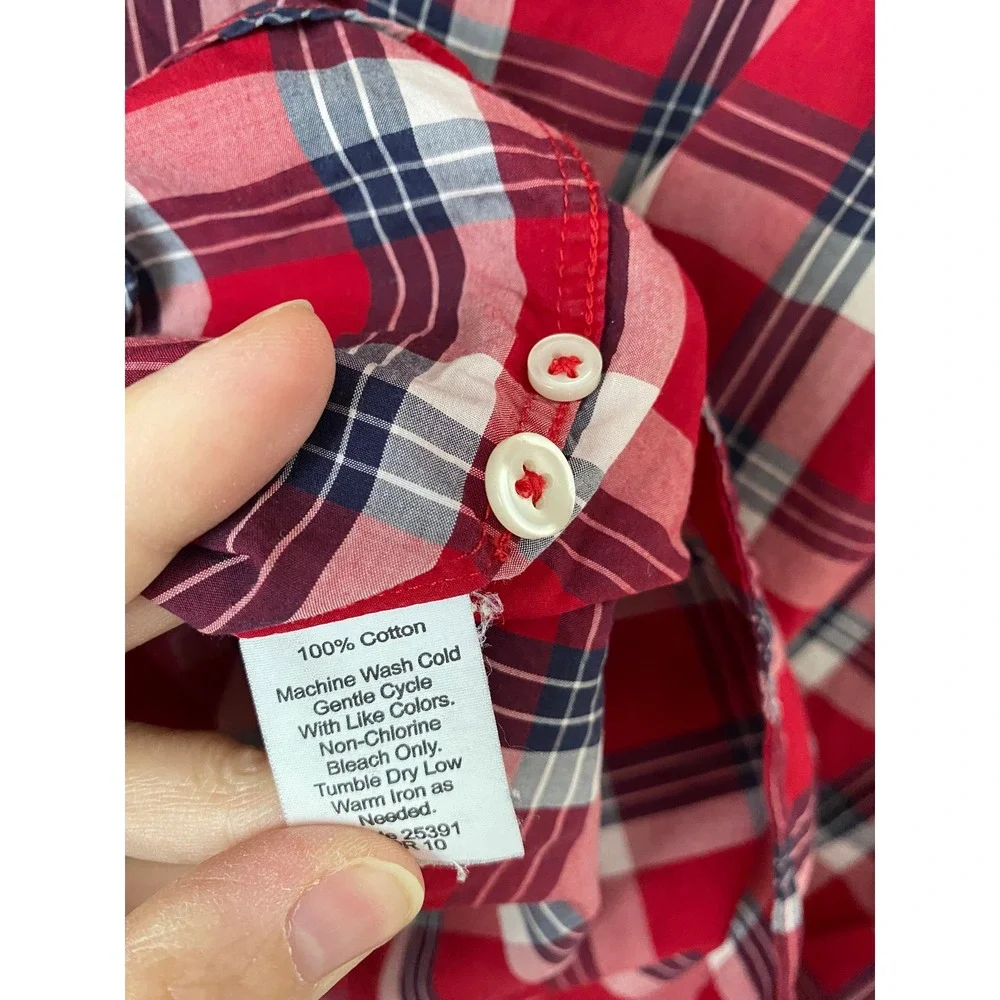 J. Crew Mens S Casual Plaid Button Down Long Sleeve Lightweight Work Bundle of 4